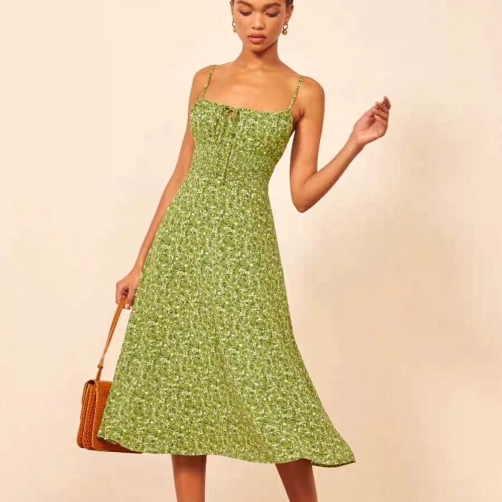 NWOT- Reformation Bran Dress in Samantha green size 2 - Picture 2 of 8